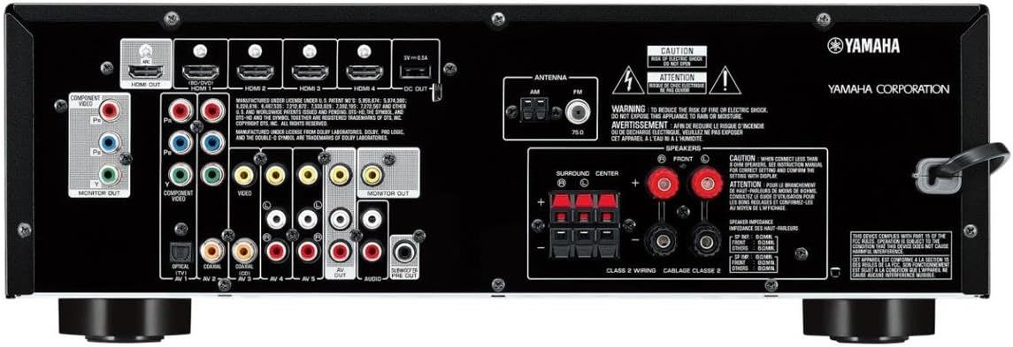Yamaha RX-V377 Receiver Rear Panel Connections