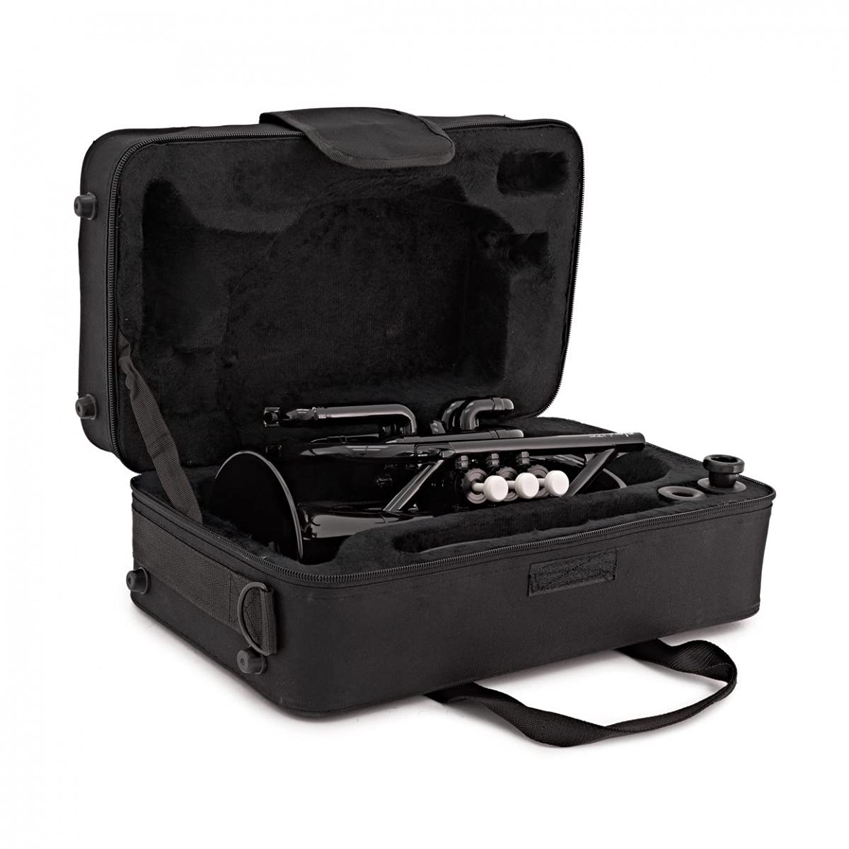 Hybrid Cornet mit Etui schwarz Fast Action Aluminium Ventile