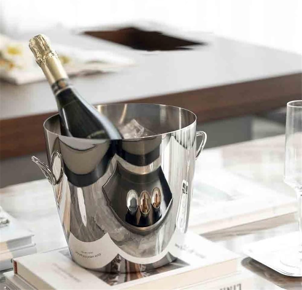 Wine Cooler Stainless Steel Ice Bucket Champagne Beer Wine Chilling Cube Drinks Bucket