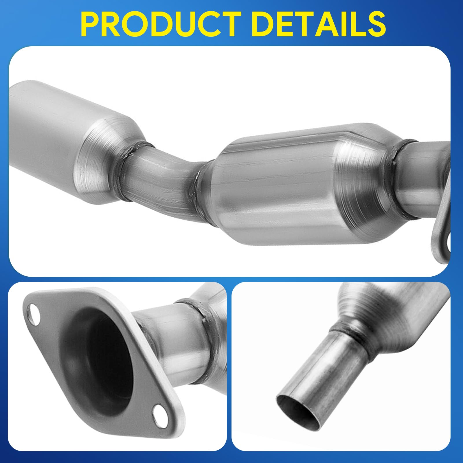 Lilvduybz Stainless Steel Direct-Fit Catalytic Converter Compatible with Toyota Corolla 2009-2013, Matrix and Pontiac Vibe 1.8L Models, Straight-through Catalytic Converter - 3