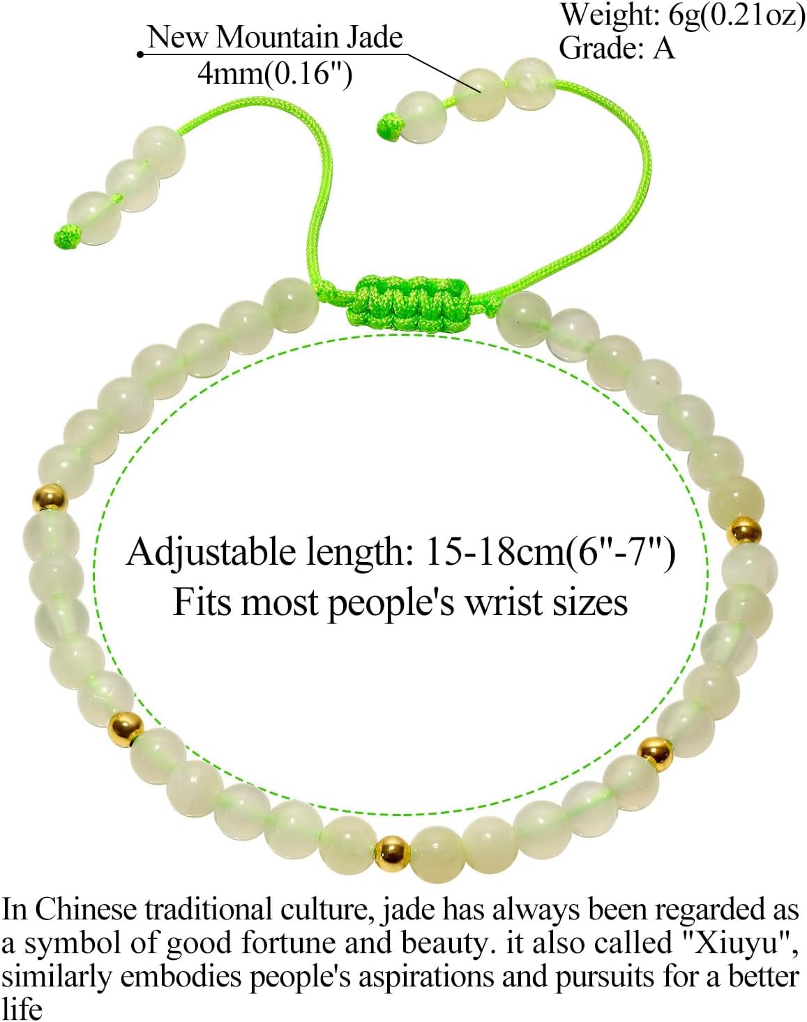 Jewever Gemstone Bracelet for Women Crystals and Healing Stones Beaded Stone Chakra Bracelets Healing Energy Crystal Jewelry Gifts Adjustable 4mm - Image 2