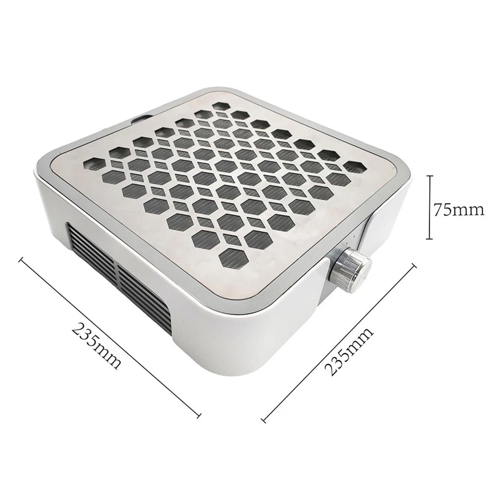 Aspirateur Ongle, Aspirateur Manucure Aspirateur à ongles professionnel 60W, collecteur de poussière puissant et rechargeable, idéal pour salon manucure(Gold,K)