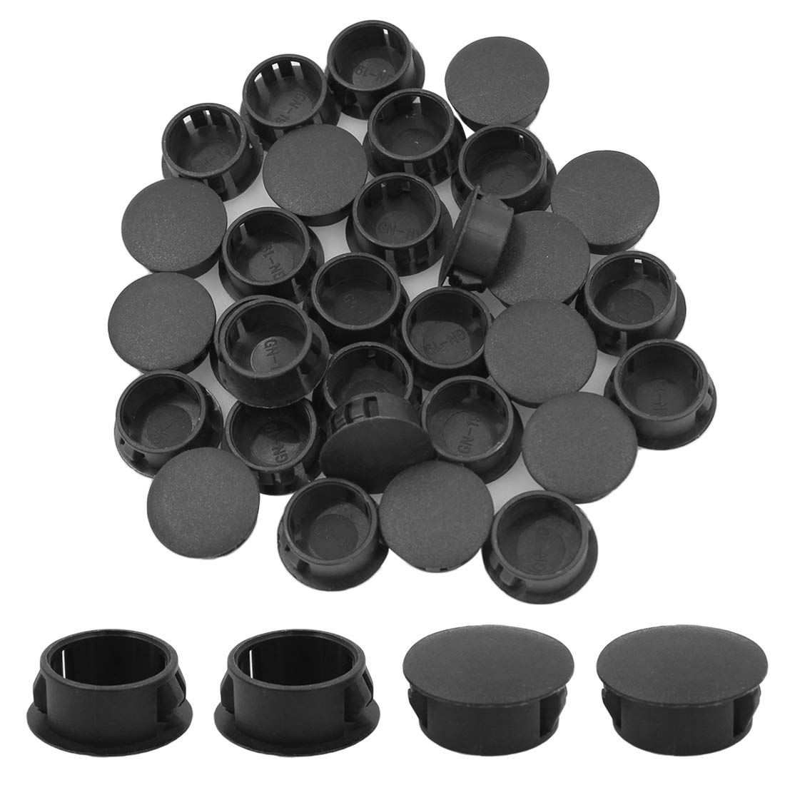 Zorfeter 30 Pcs Black Hole Plugs 19mm - plugs tools | Mubboo