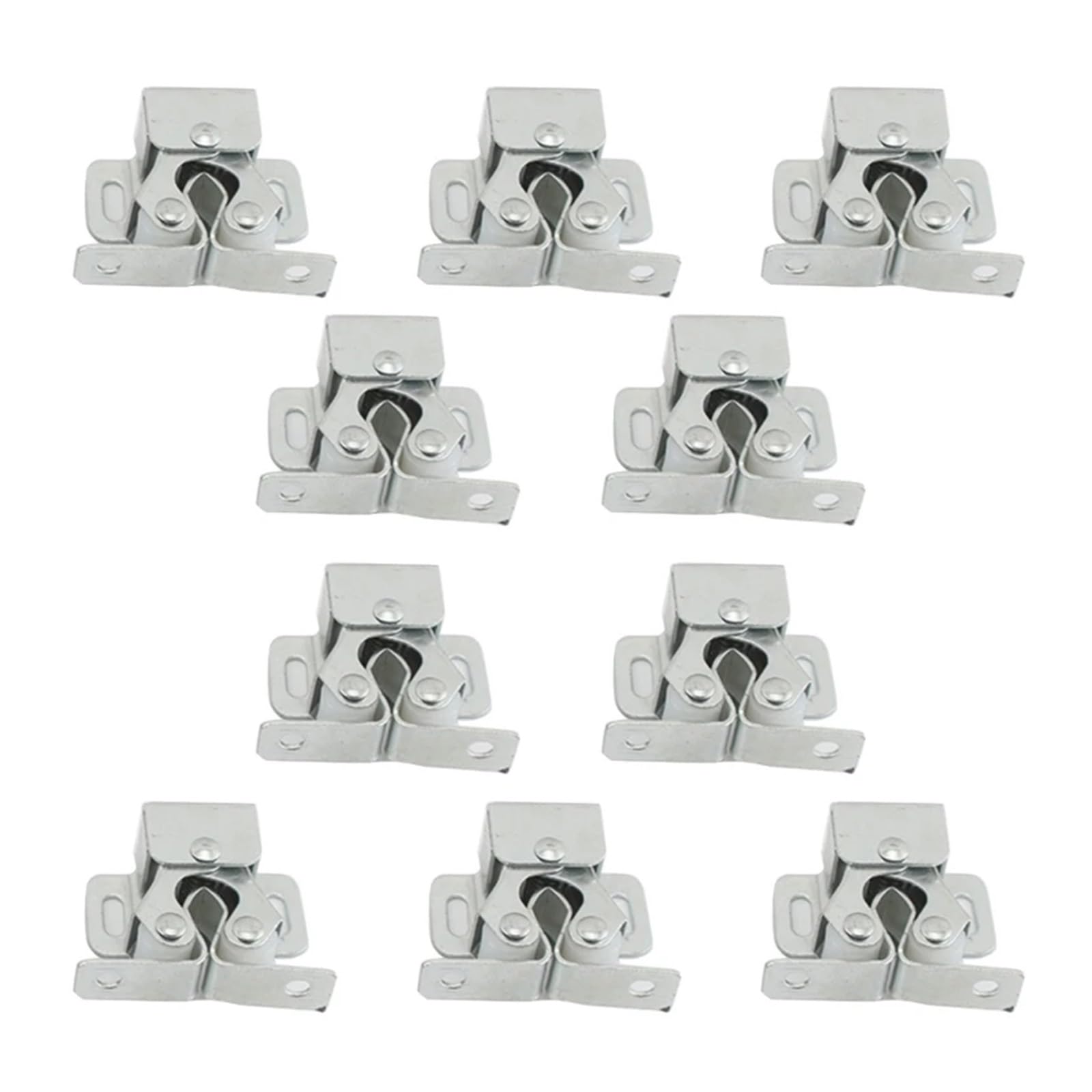 10Pcs Double Roller Catch Vintage Cupboard Cabinet Door Latch Locks for RV Camper Closet Drawer Furniture Hardware Accessories(Style 1)