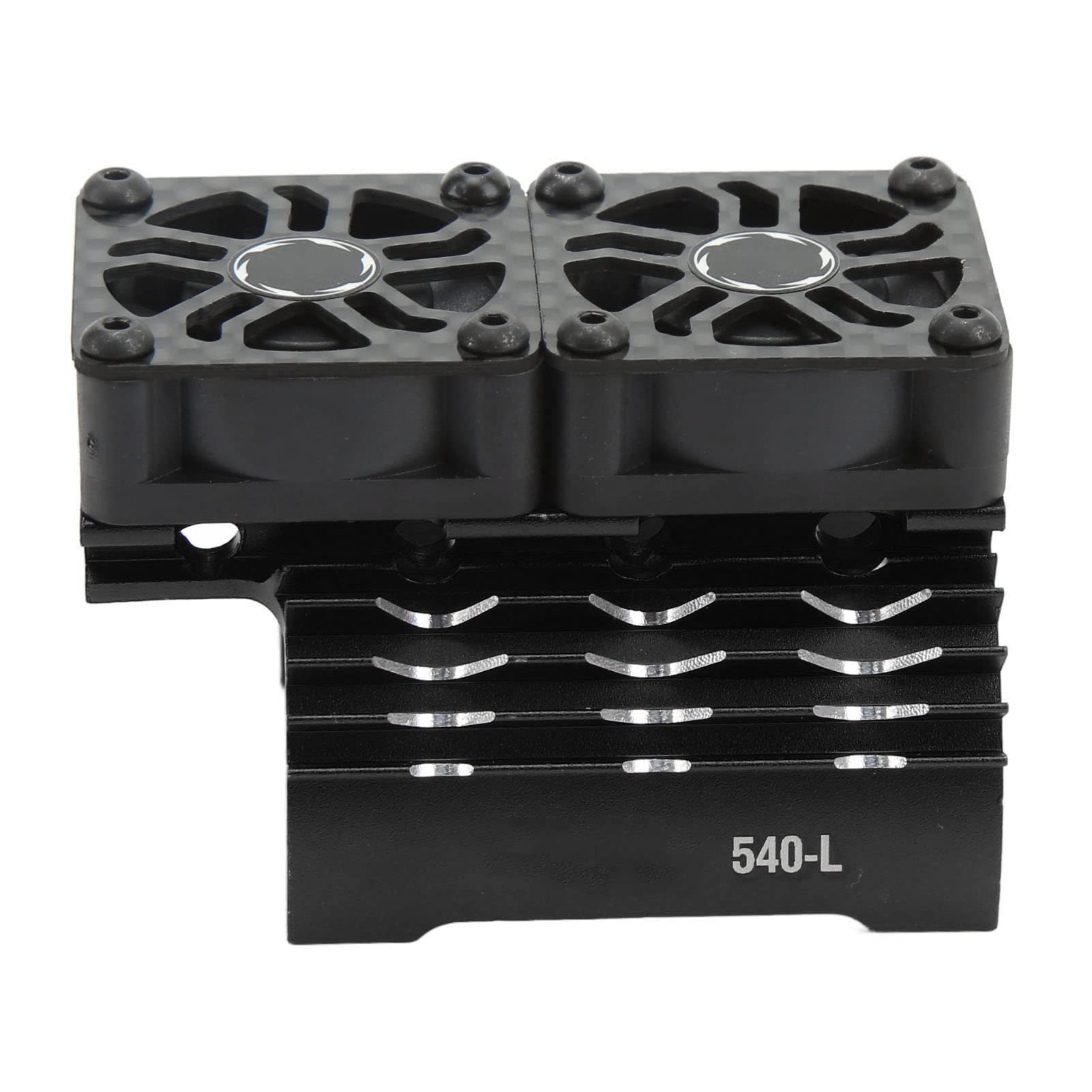 RC Motor Fan Cooling Heatsink, 8.4V 36mm Dual Cooling Fans RC Motor Heatsink Cover 28000RPM for Replacement (Black)