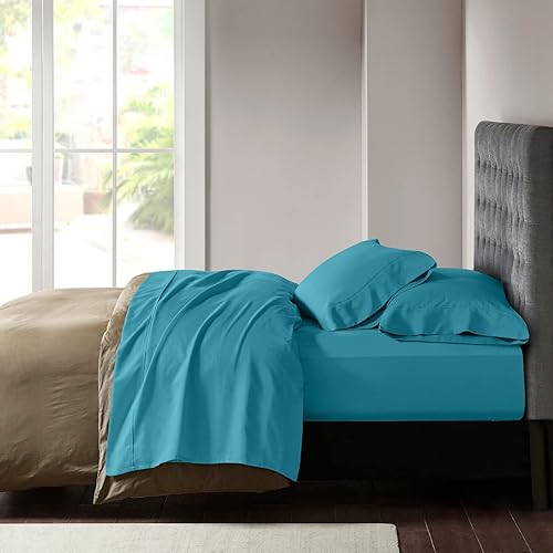 Miniatura 5 de YIYEA Juego de sábanas de microfibra de doble cepillado de 1800 hilos, lujosas, calidad hotelera, para cama de tamaño matrimonial, extrasuaves,