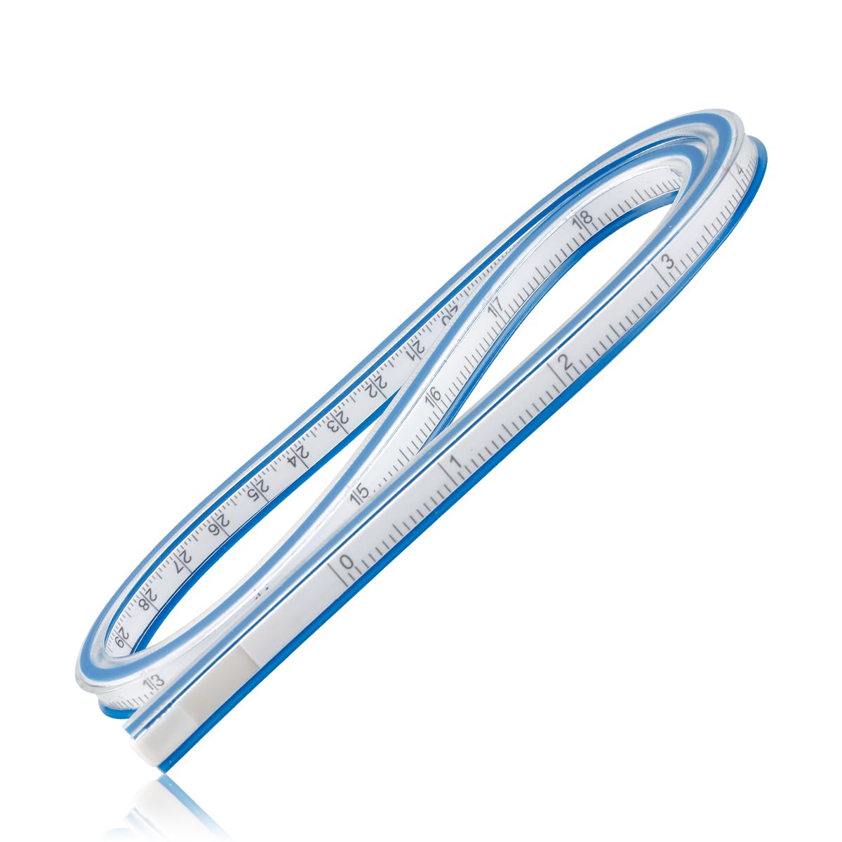 GLADFRESIT Flexible Curve Ruler 60cm Plastic Measure Tool Ruler Snake Curve Soft Multifunctional Rulers for Drawing Engineering Drawing Clothing Design