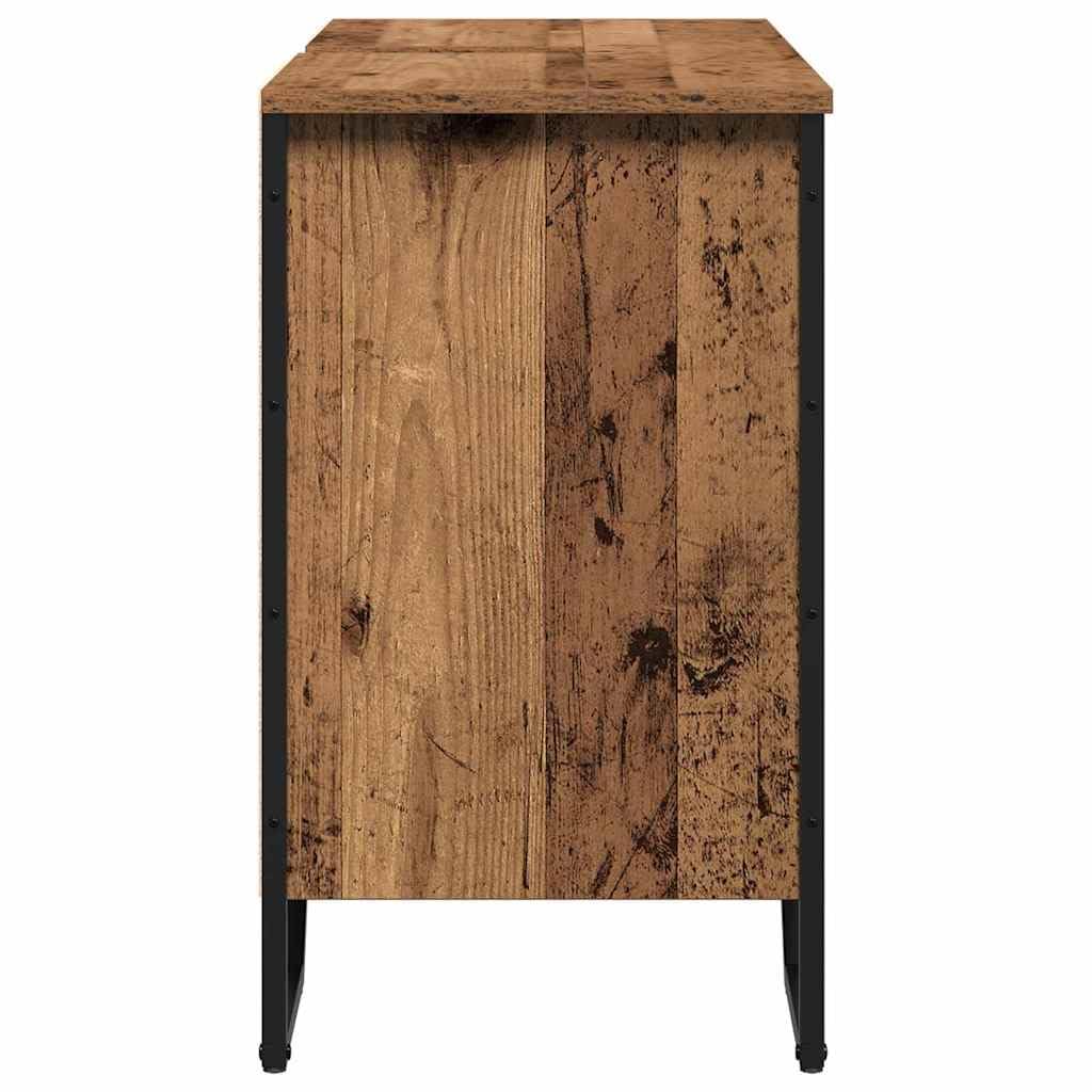 vidaXL Gabinete de Lavabo Otro con Puerta Madera Vieja 91 x 35 x 60 cm, Armario de Baño, Vanity Moderna con Cajones, Rectangular, Resistente, Diseño Funcional, Ahorra Espacio en Casa