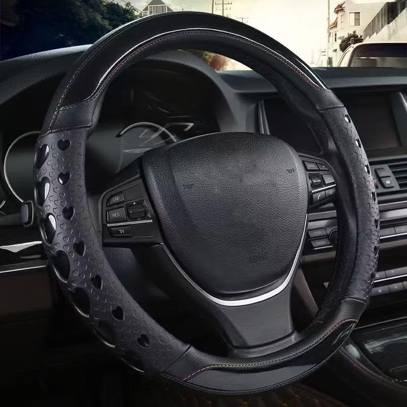 Tryagat Funda de Volante de Coche para Opel Astra K AB 2015, Cubierta Volante Antideslizante Transpirable Proteccion Vaina Cubrevolantes Accesorios