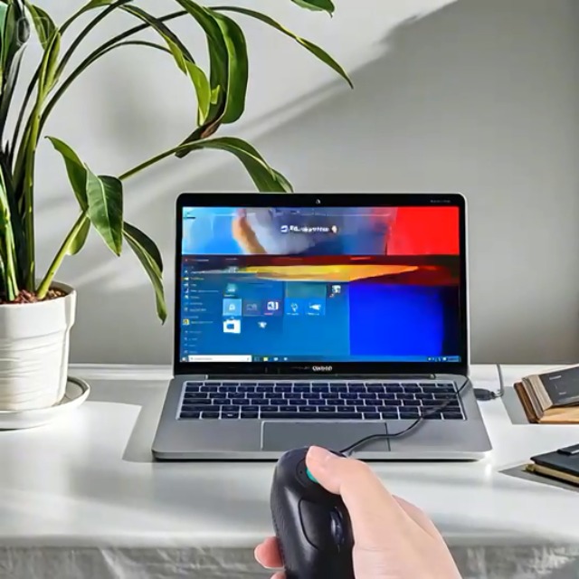 Ergonomic Handheld Trackball Mouse, Wired Handed Mice
