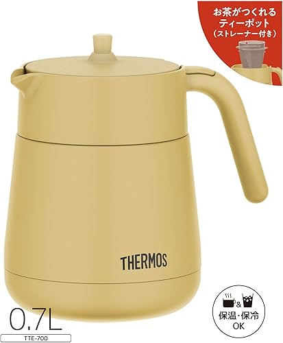 Miniatura 10 de Thermos TTE-450 LGY Vacuum Insulated Teapot with Strainer, 15.2 fl oz (450 ml), Light Gray
