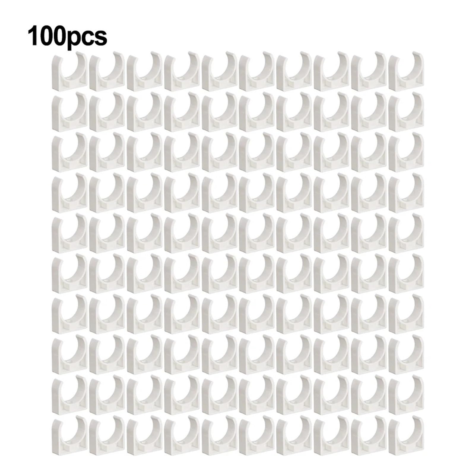 zaciski do rur, Opaski zaciskowe do rur wodnych, zestaw 100 sztuk, uchwyty hakowe z PVC, 3/4 cala, białe, 2,5 x, 0, cm