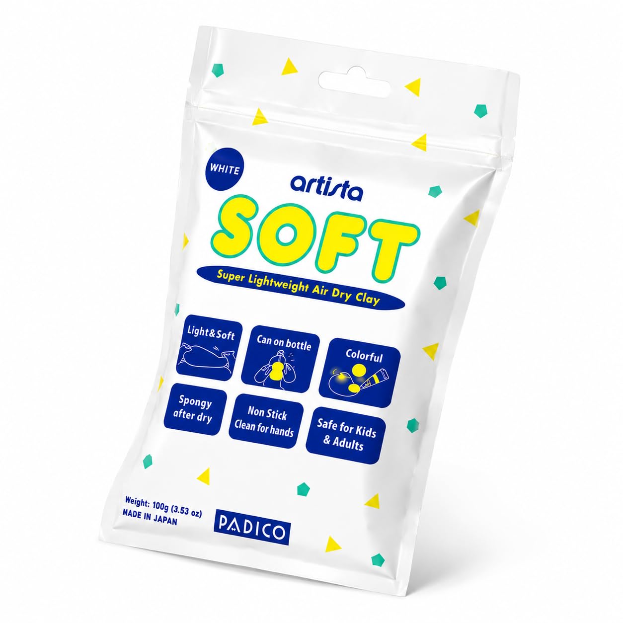 PADICO Artista Soft Air Dry Clay 100g, White, Super Lightweight Soft Modeling Clay for DIY Crafts Miniatures, Sculpting Jewellery Making School Projects & Clay Art, Non-Sticky Made in Japan, Pack of 1-picture-22