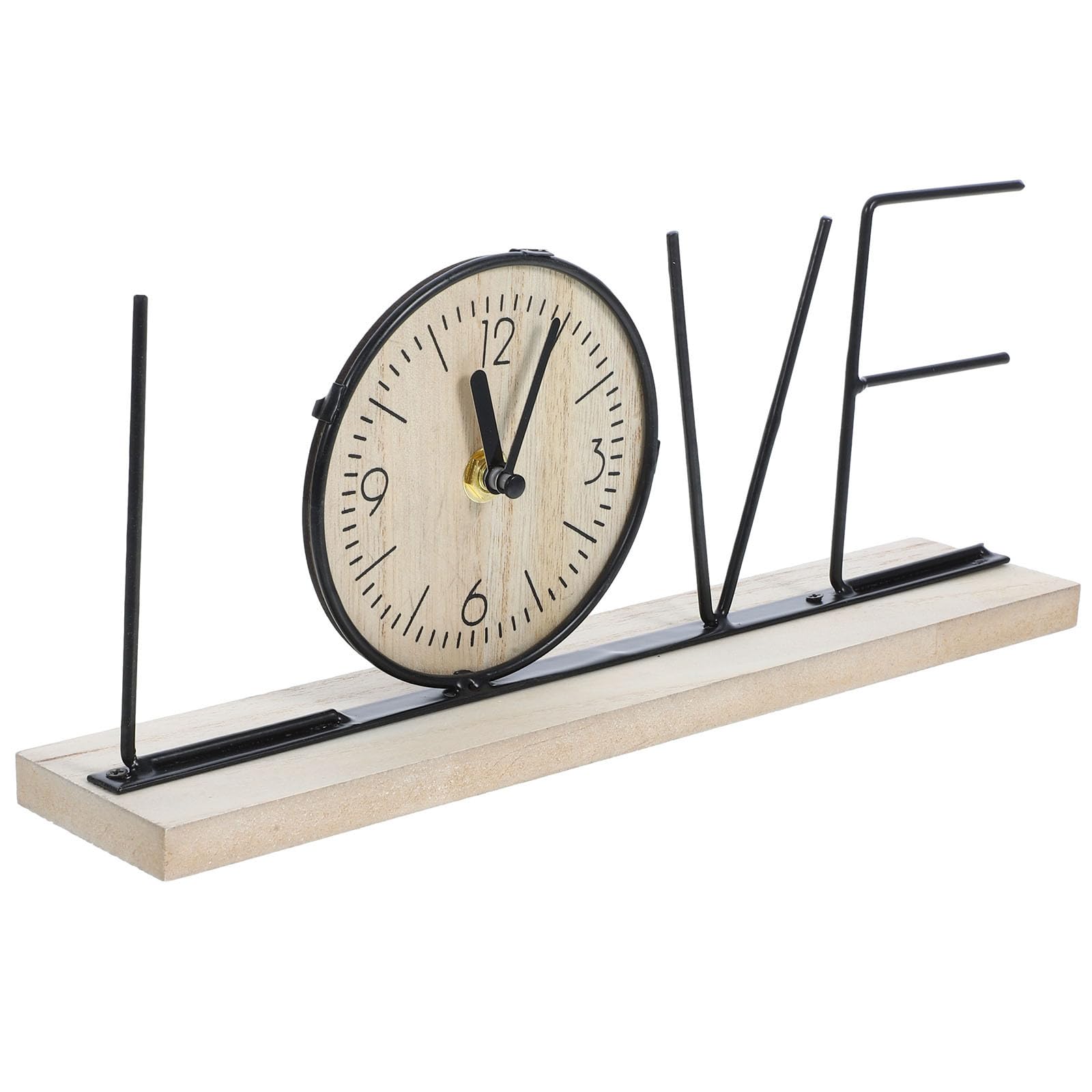 Reloj ornamental de madera tallada con acabado artesanal elegante para despachos de lujo