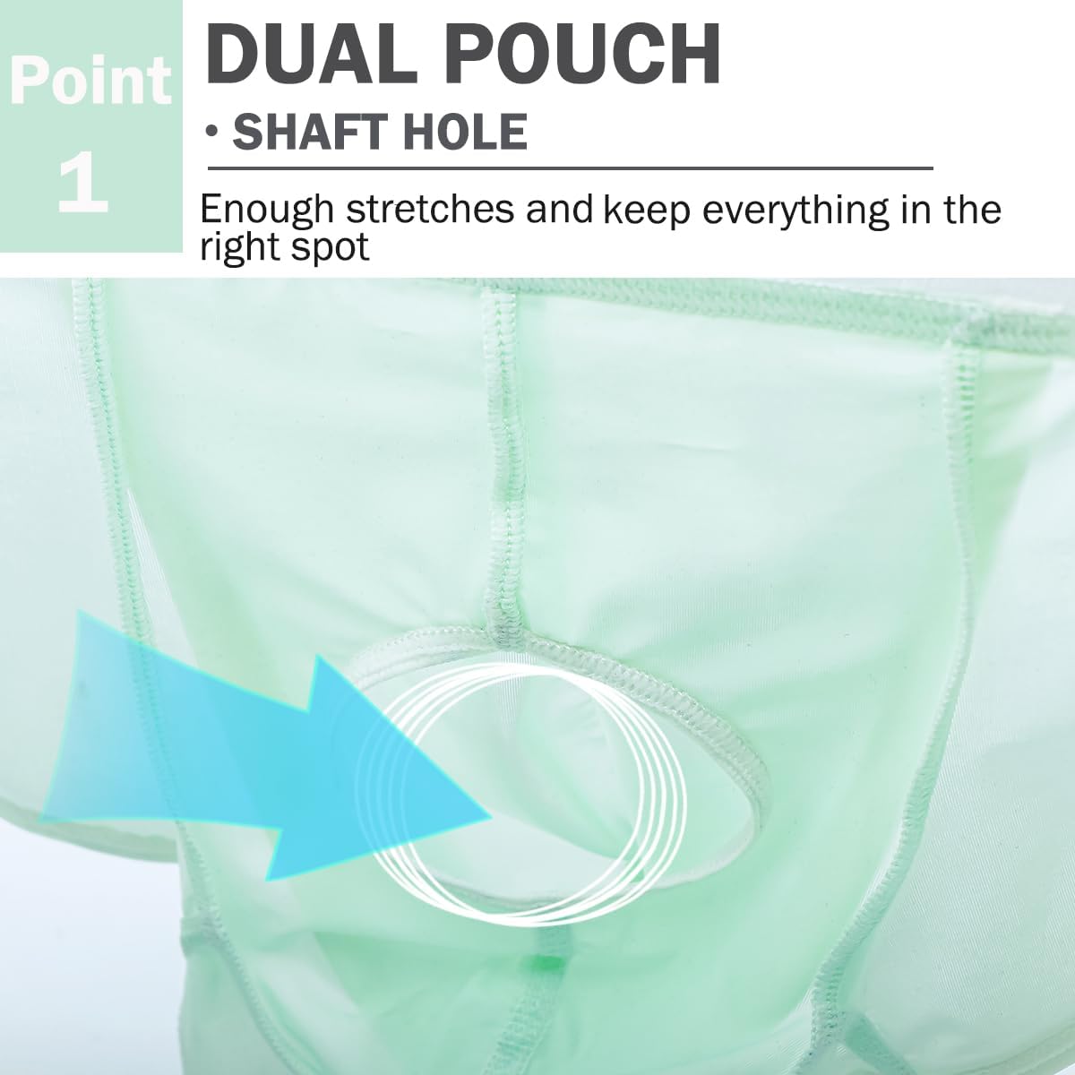 ZONBAILON Men's Briefs Dual Pouch Ice Silk Underwear Open-fly Breathable Sexy Panties - Image 3