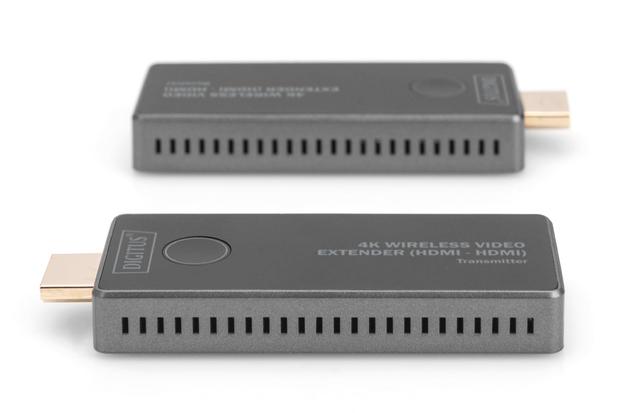 DIGITUS Wireless HDMI Extender – UHD 4K 30 Hz – 30 m Reichweite | Set aus Transmitter und Receiver – HDMI 2.0, HDCP 2.2 – Dualband 2,4 Ghz 5 GHz – ohne App – Grau