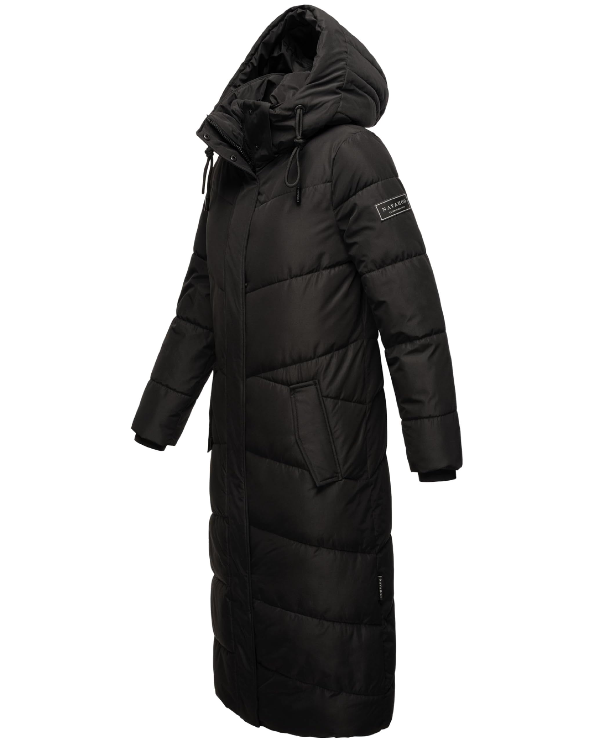 Navahoo Cappotto trapuntato extra lungo da donna, rosso, XS-XXL