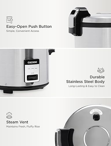 Miniatura 6 de CUCKOO Commercial Rice Cooker & Warmer, Extra Large Rice Cooker 30-Cup Uncooked / 60-Cup Cooked, Professional Industrial Grain Cooker with Large