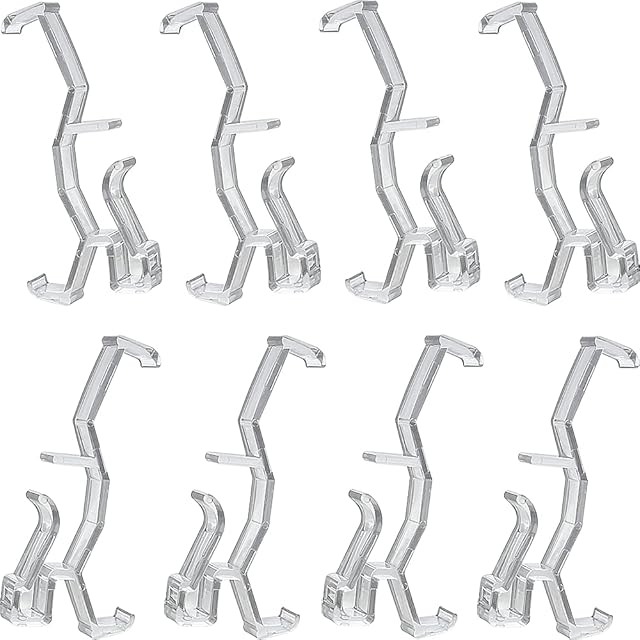 Valance Clips 10pcs 2.5'' Window Blinds Hidden Clip Clear Plastic for Horizontal Blinds Valance 64mm in Width Retainer Holder