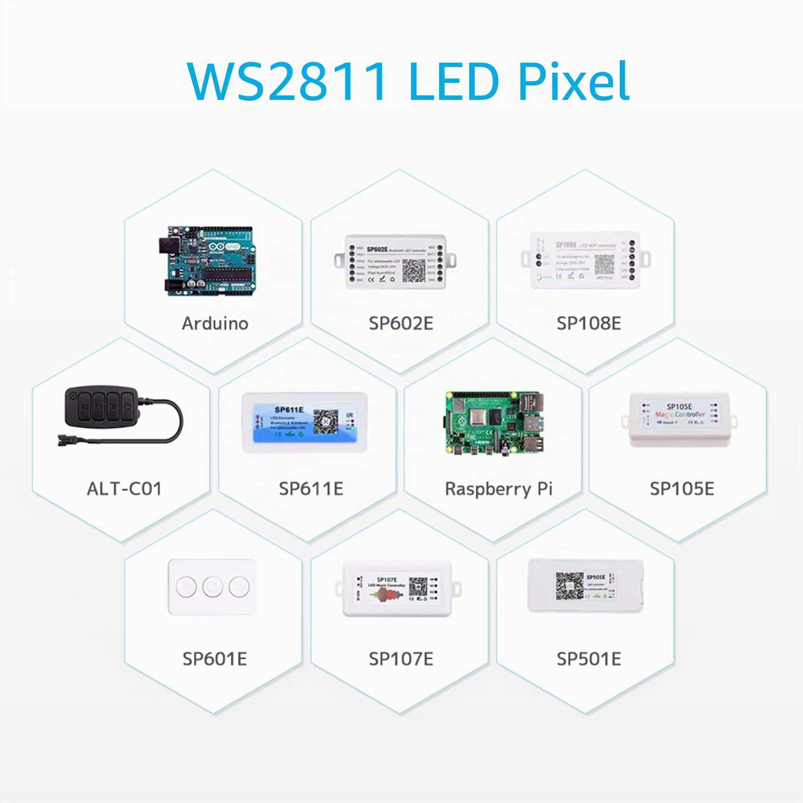 DC 5 V, 500 Stück, WS2811, 12 mm, diffuses digitales RGB-LED-Pixellicht, individuell adressierbar, rund, LED-Pixel-Modul, wasserdicht, für Halloween, Weihnachten, Werbetafel, Hausdekoration