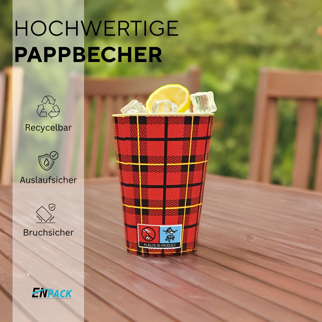 Koffiebeker 180 ml Rood & Zwart | Kartonnen Koffiebeker - 1000 stuks Koffiebeker 180 ml Rood & Zwart | Kartonnen Koffiebeker - 1000 stuks