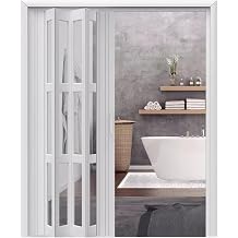 PVC Akordeon Katlan r Kap  Mutfak ve Banyo i in |  effaf Panelli Akordeon B lme Duvar  | 61 ila 203 cm 91 x 101 cm aras nda ayarlanabilir geni lik