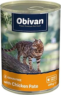 Obivan Tahılsız Tavuk Etli Ezme Yetişkin Kedi Konservesi 400 GR x 12 Adet