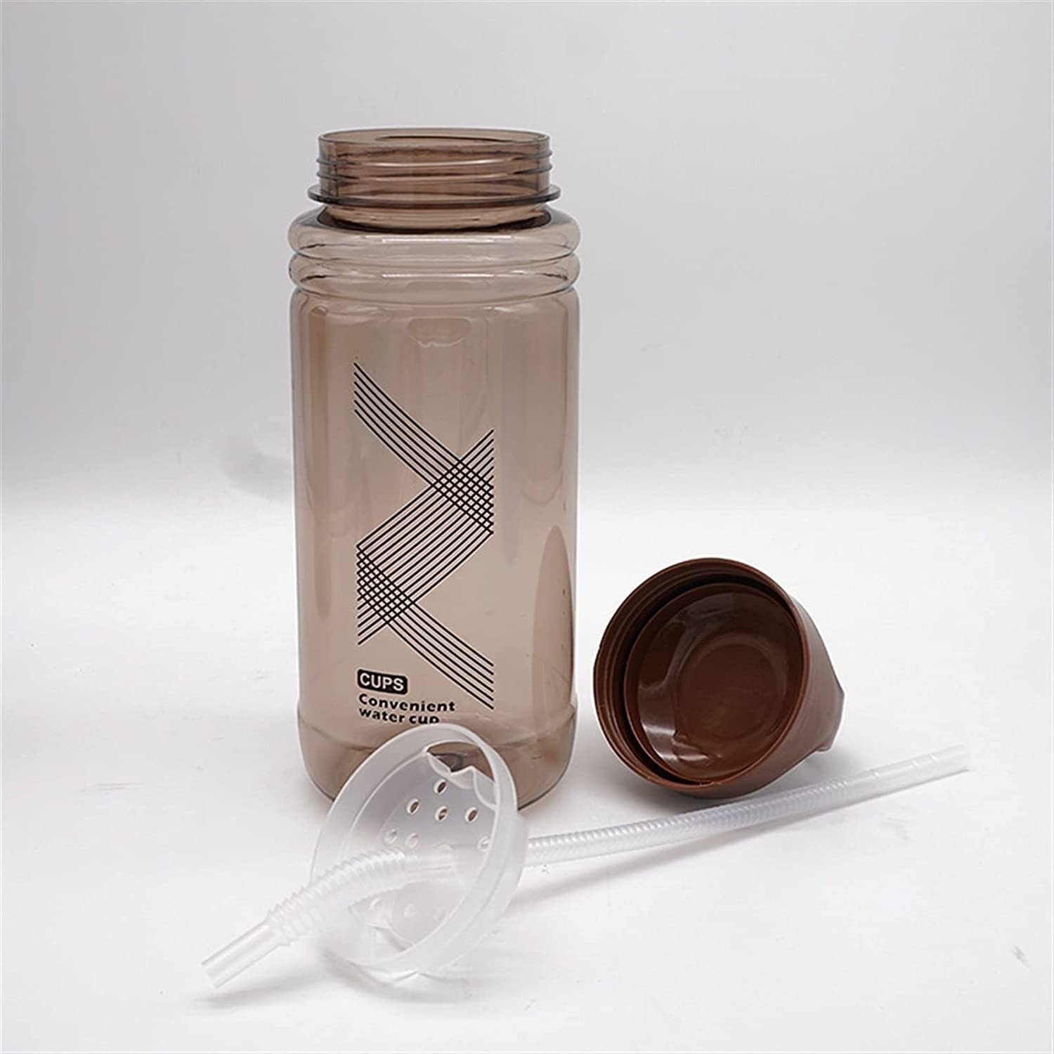 Bouteille d'eau Grande capacité sport bouteille d'eau tasse en plastique de boisson portable bouteille voyage extérieur bouteille d'eau jus de lait de lait Bouteille Isotherme Gourde Sport ( Blue : Gr