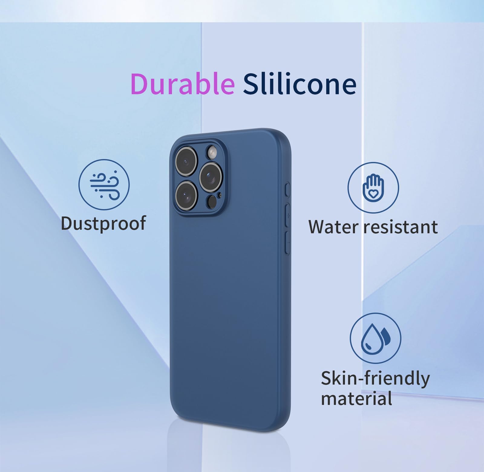 Etui na Motorola Moto E22, miękkie etui ochronne, odporne na wstrząsy, kompleksowa ochrona, niebieskie