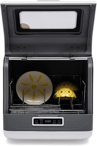 Miniatura 8 de Lavaplatos portátiles de encimera, lavavajillas compactos automáticos con 8 programas de lavado, lavavajillas compactos con función de secado al