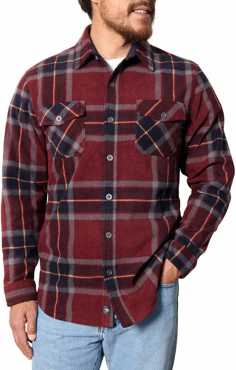 Freedom FoundryMens Lightweight Plaid Fleece Shirt