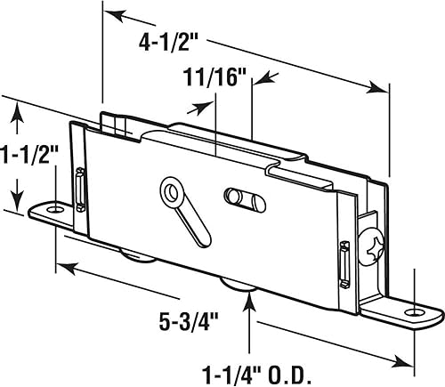 Miniatura 7 de Ensamblaje de rodillo de puerta corrediza de patio para Truth Part #31761A, Jeld Wen, Milgard, Marvin, Peachtree, Caradco, rodamiento de bolas de