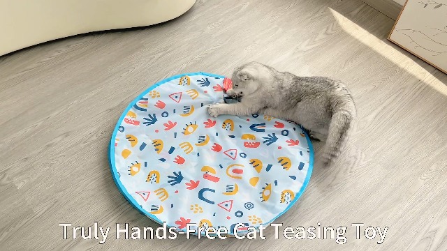 Potaroma Interactive Cat Toys, Fast Moving Ball in Play Mat, Automatic Motion Activated Ball Hide and Seek for Indoor Exercise Kicker, Animal Squeaky, 28 Inch Mat - image 7