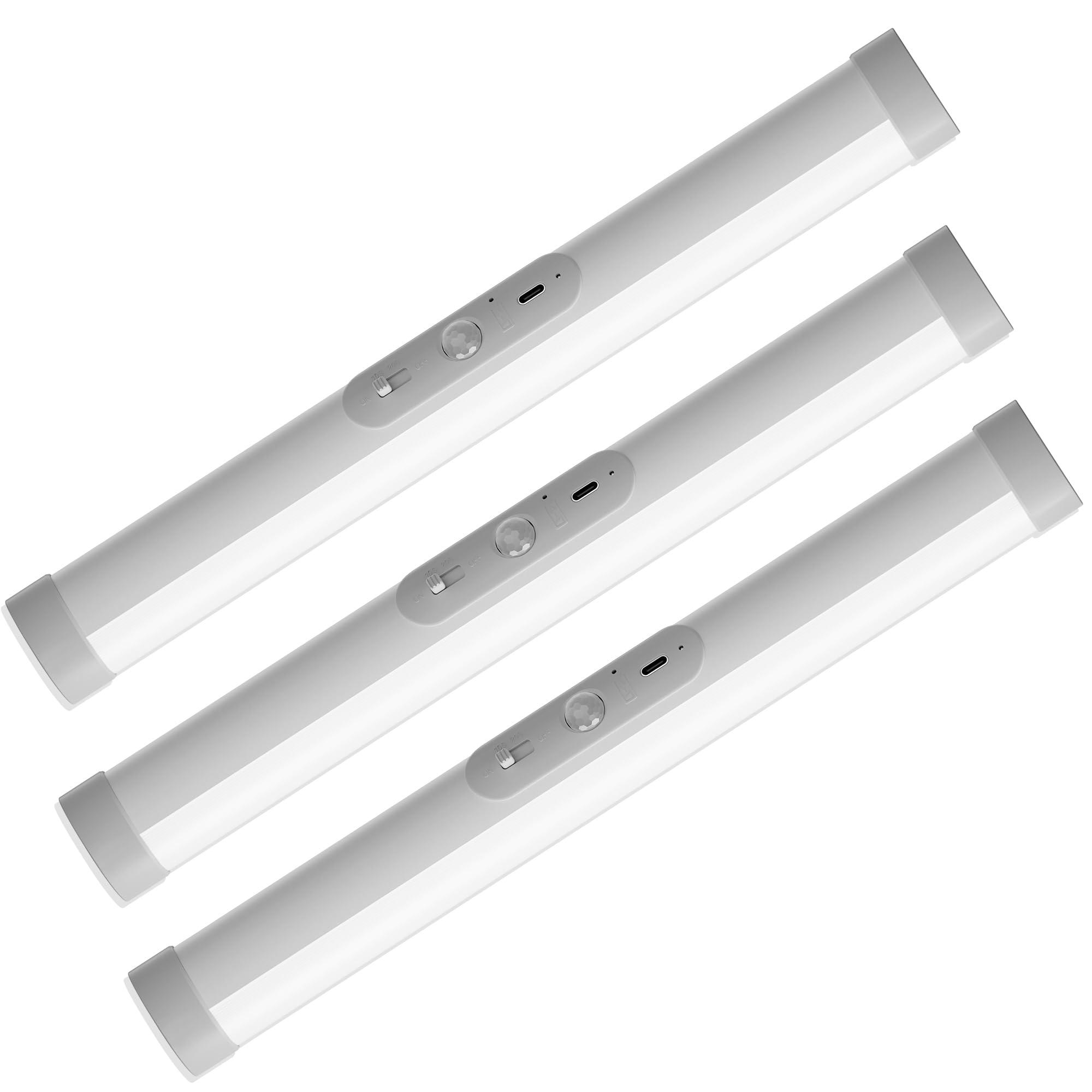 Zreal Closet Lights Motion Sensored, Rechargeable Battery Operated Led Closet Light,Closet Lighting with Eye-Protection Design,Wireless Under Cabinet Lighting for Pantry Light Wardrobe Lights(3pack)