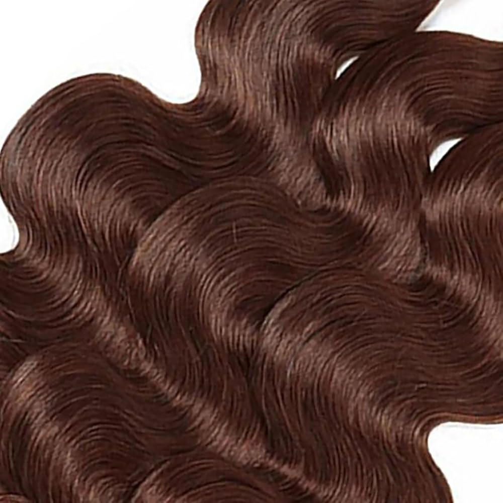 Human Hair Bundles Body Wave Echthaar Tressen Haare Bündel Unprocessed Remy echt Menschliche Weave Extensions Double Weft Color #4 Chocolate Brown 28 30 32 Zoll