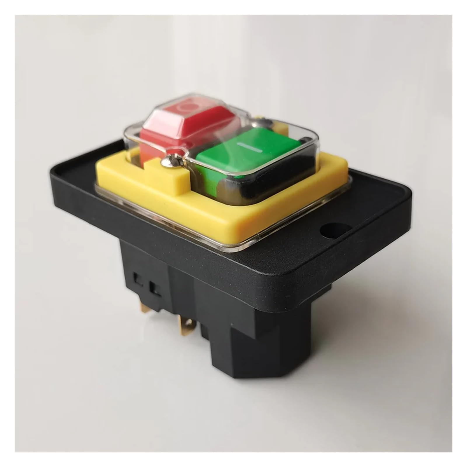 Interruptor pulsador KJD18 de 7 pines, interruptor electromagnético de encendido y apagado con protección contra subtensión y reinicio, 15 (12) A, 230 V CA