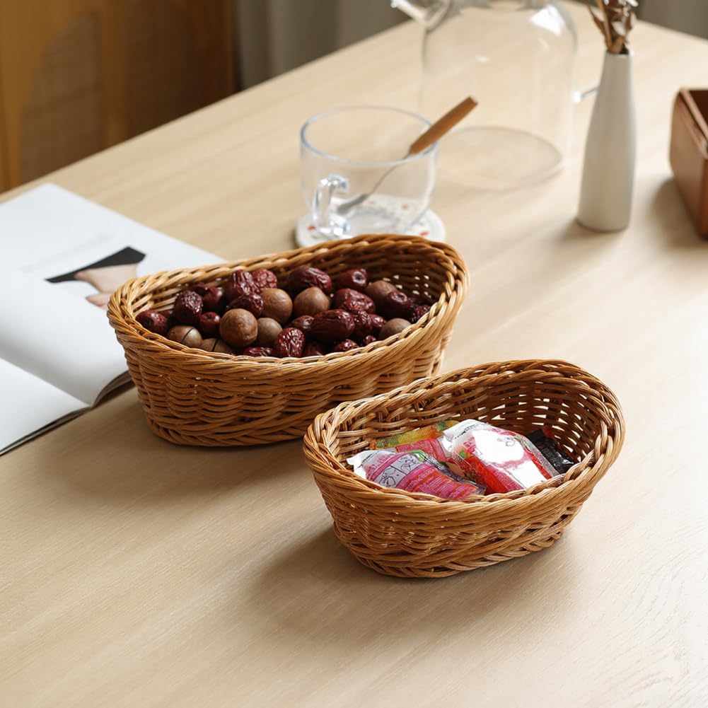 Cesta Panadera Tejida 38cm Organizador Cocina(Large)