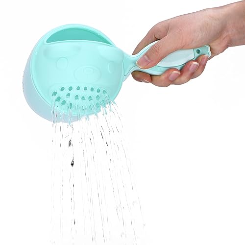 Taza de enjuague de baño para bebé, enjuague de champú para bebés, enjuague de baño desmontable sin desgarros, enjuague de baño para niños (verde)