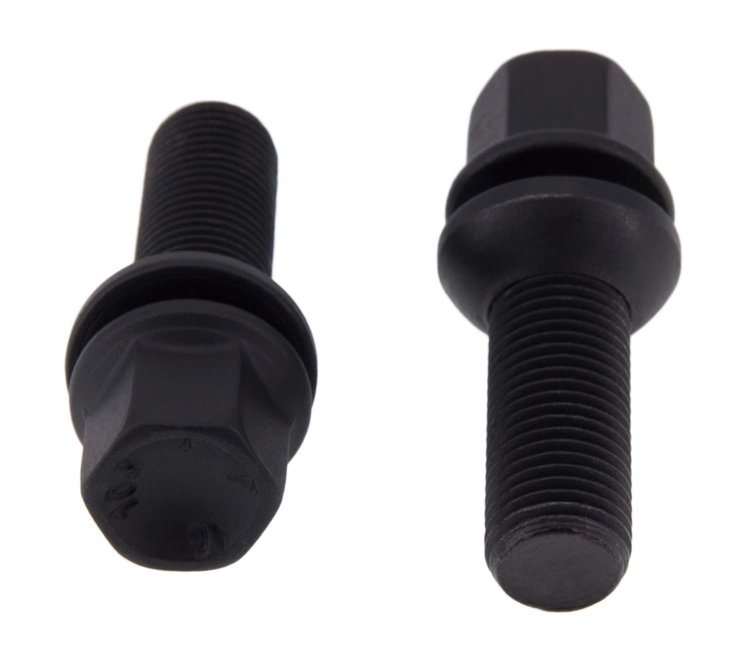 Levando 10 sztuk śrub do kół M14 x 1,5, długość trzpienia 28 mm, ściągacz kulkowy R13 D = 26 mm SW17 – zestaw bolców do kół pasuje do modeli Audi A, VW Golf, Passat, Polo, itp. kolor czarny