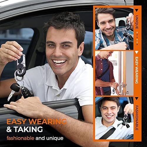 Dxlotxd 2Pcs Men’s-Car-Key-Chain,Double-Layer-Anti-Loss-Chain Fashion Keychain Key, Car Keys Keychain,Premium Car Keychain For Men (Blue And Black) #TOP2