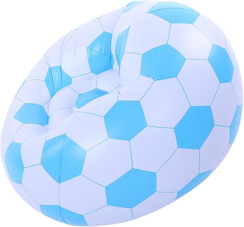 Miniatura 6 de Zerodis Silla inflable con diseño ergonómico, puf, pelota de fútbol, tumbona inflable portátil para acampar al aire libre, playa, piscina, fiesta,