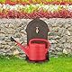 Relaxdays Standbrunnen, Antik-Stil, HBT: 73x39x32 cm, Nostalgie, Garten, Terrasse, Wasserhahn, Becken, stehend, braun