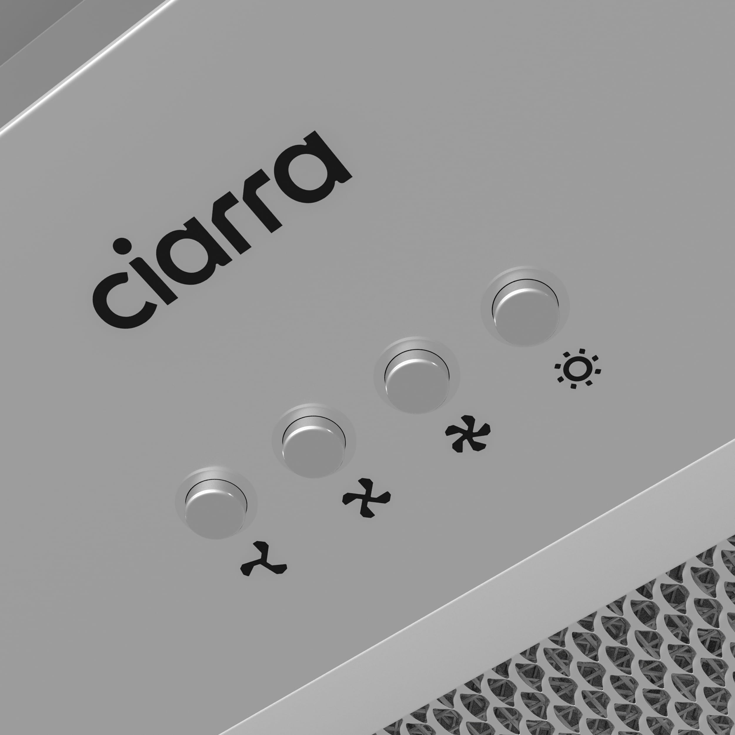 CIARRA CBCS6926A A+++ Einbau Dunstabzugshaube 60 cm 650 m³/h Abluft LED-Beleuchtung 3 Leistungsstufen mit Aktivkohlefilter
