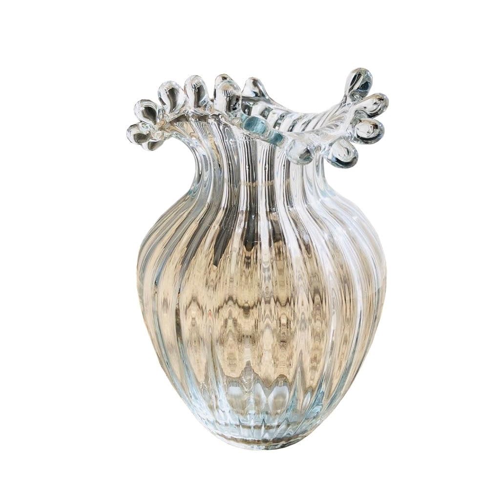 asdchZen Vases Transparent Glass Vase Decoration Table Dried Flower Flower Arrangement Decoration Home Living Room Water Raised Flowers Roses Flowers Vases,One Color-A
