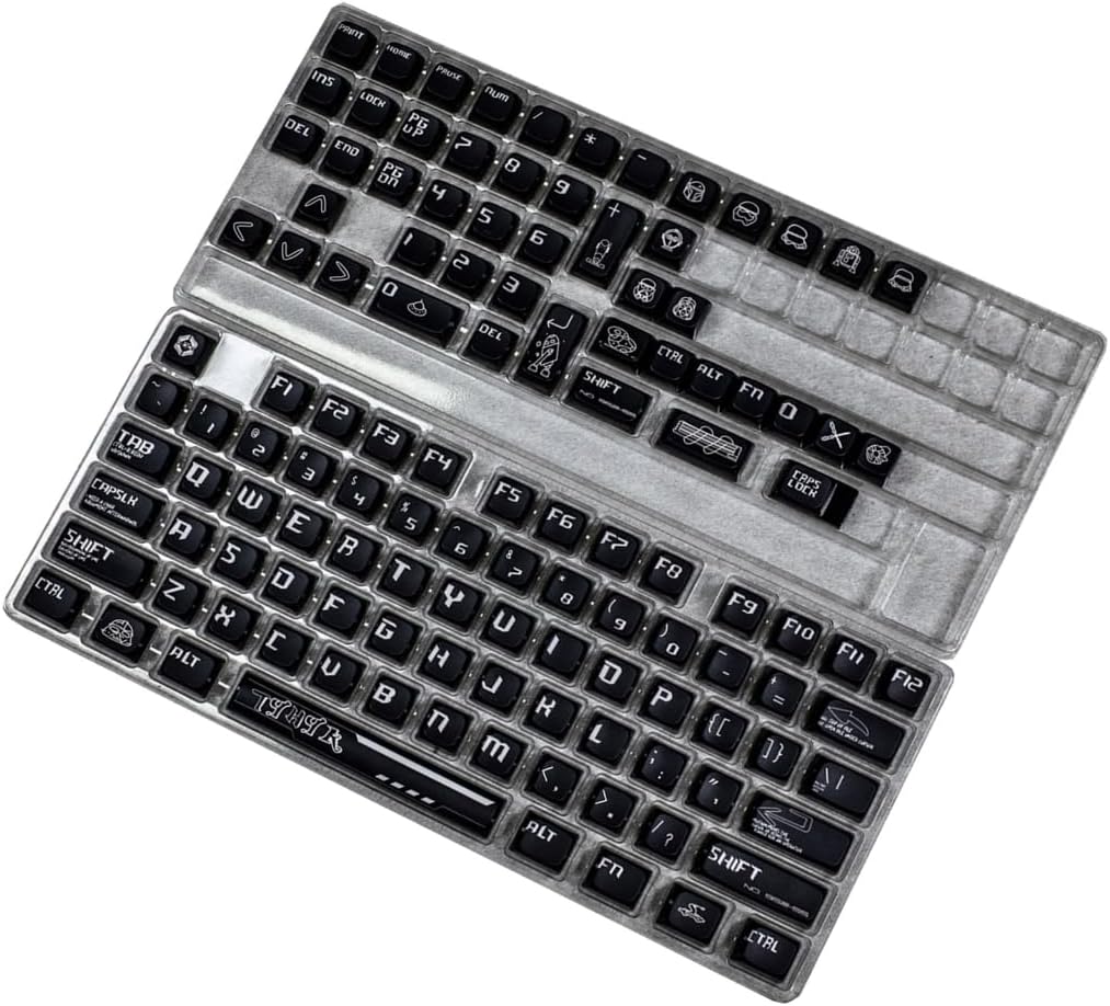 122Keys Keycap Set MDA Profile Black Knight Theme Mechanical Keyboard Keycaps