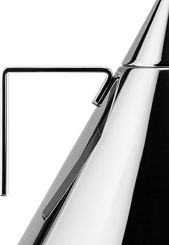 Miniatura 4 de Alessi 90017 Il Conico - Hervidor de agua de diseño con asa, acero inoxidable 18/10 pulido espejo, capacidad de 2 litros