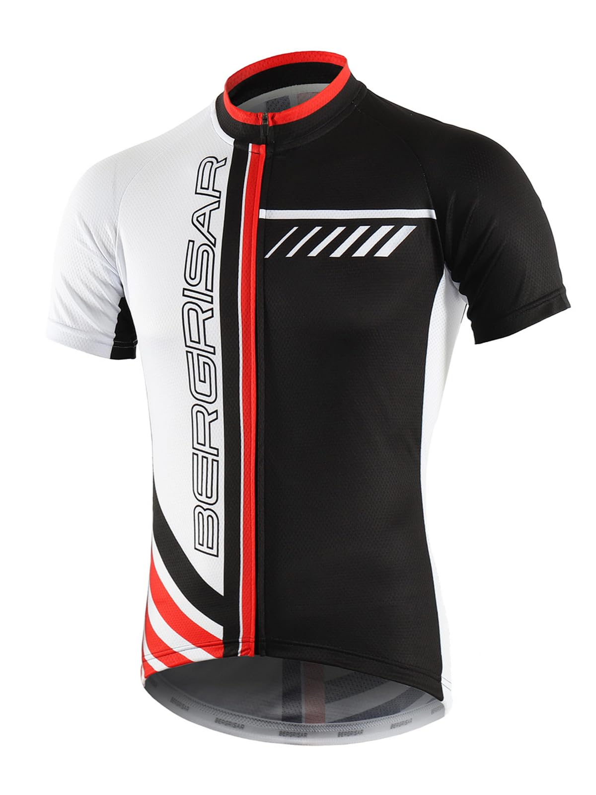 BERGRISAR Camiseta de Ciclismo de Manga Corta para Hombre, 3+1 Bolsillos con Cremallera — view 13