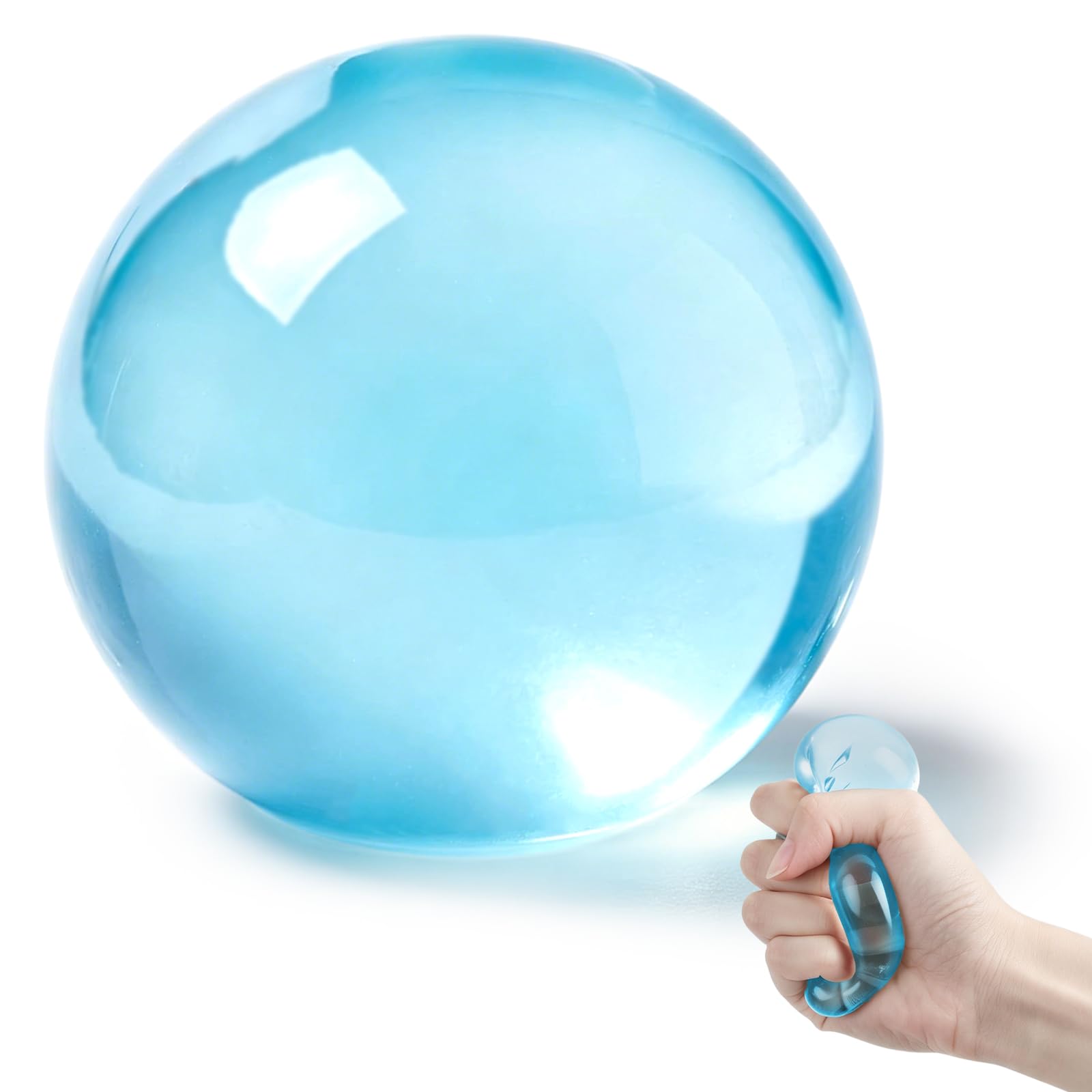 Coconut Oil Squishy Balls, Slow Rising Squeeze Balls Relief Toy (Blue)