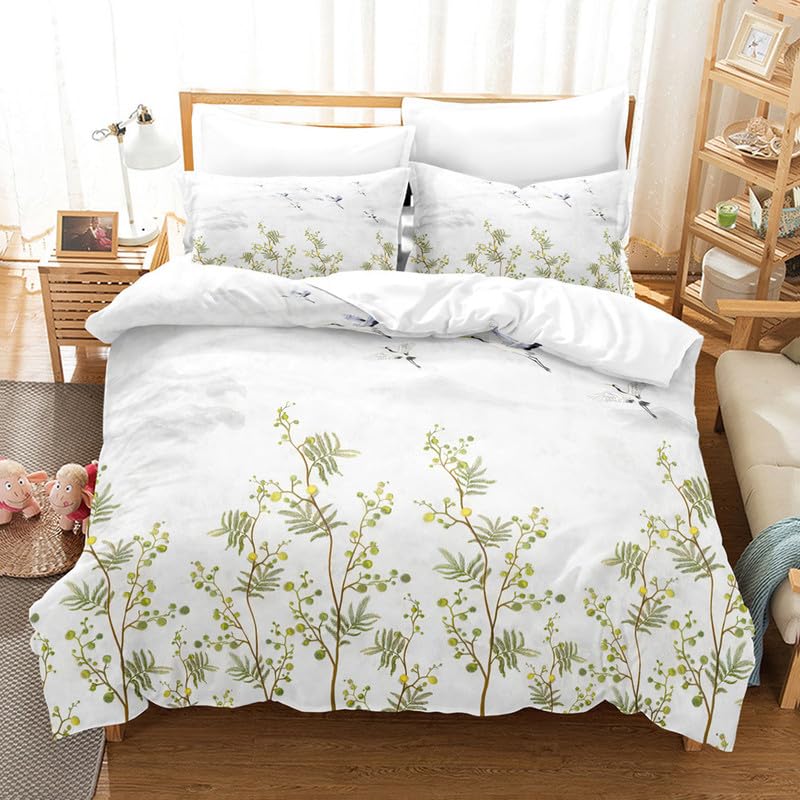 Parure de lit 140x190 cm housse de couette imprimée 3D avec 2 taies d'oreiller