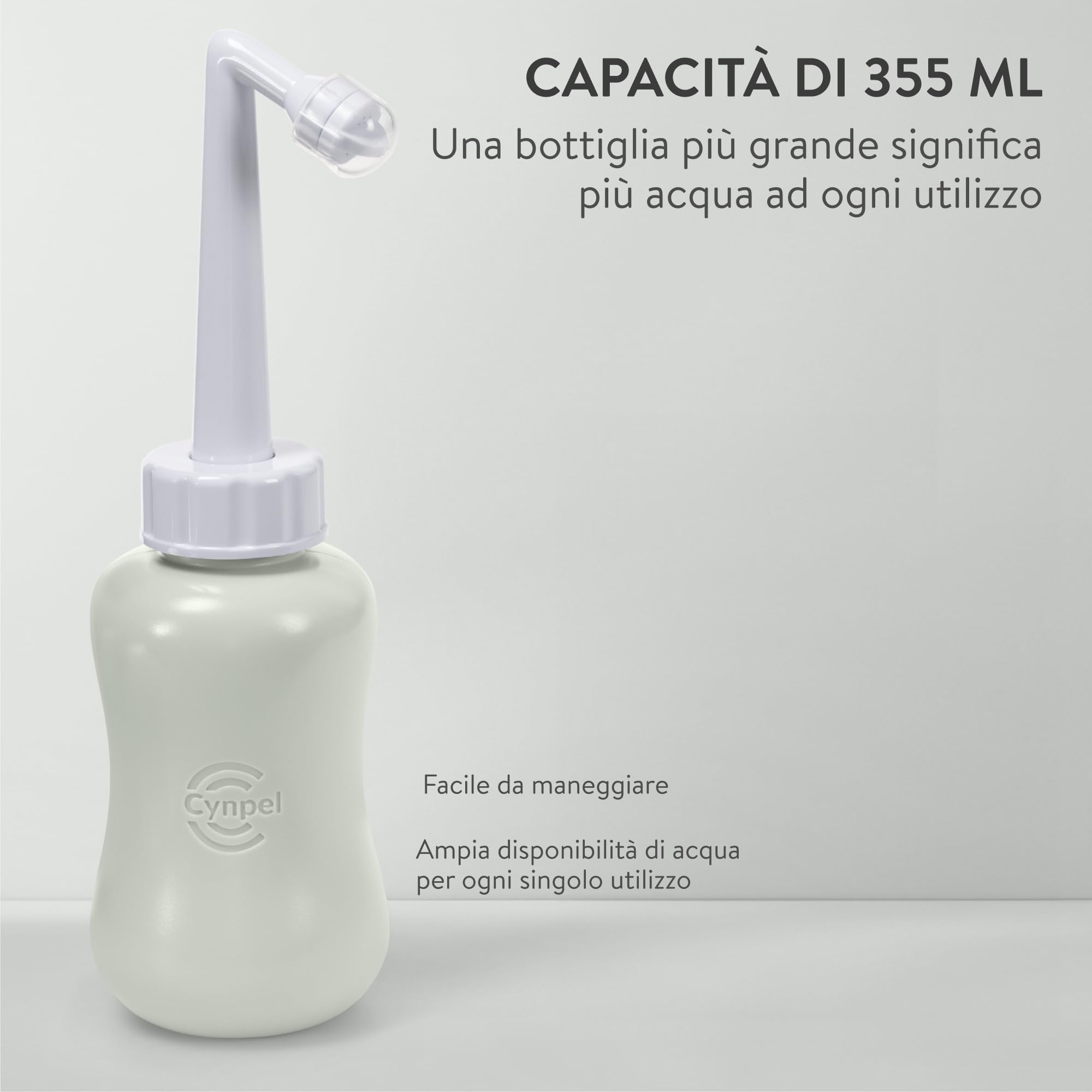 Cynpel Bidet Portatile Post Parto - Bidet da Viaggio Pieghevole - Peri Bottle Post Partum - Pompetta Sollievo Emorroidi - Design Ergonomico Facile da Usare - Antigoccia per il Trasporto - Grigio